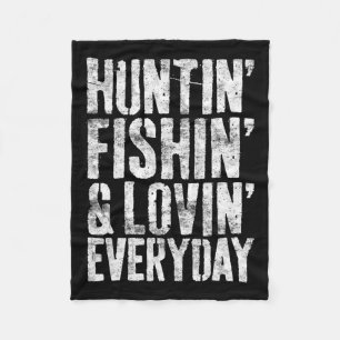 Jacht Vist elke dag van jager Fleece Deken