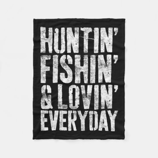 Jacht Vist elke dag van jager Fleece Deken (Voorkant)
