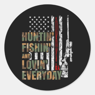 Jacht Vist het dagelijks leven van de Amerikaan De Ronde Sticker