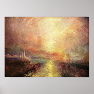 Jacht voor de kust - Joseph Mallord Turner Poster