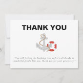 Jachtboot Cruise Verjaardagsfeest Bedankkaart (Voorkant)