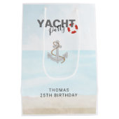 Jachtboot Cruise Verjaardagsfeest Medium Cadeauzakje (Achterkant)