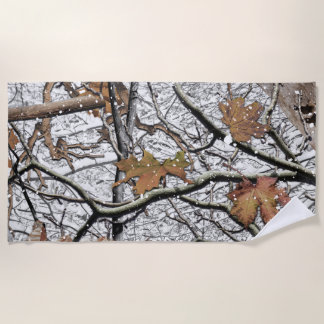 Jachtcamouflage Sneeuwpatroon 2 Strandlaken