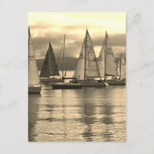 Jachten in Rothesay Bay, Schotland. Briefkaart