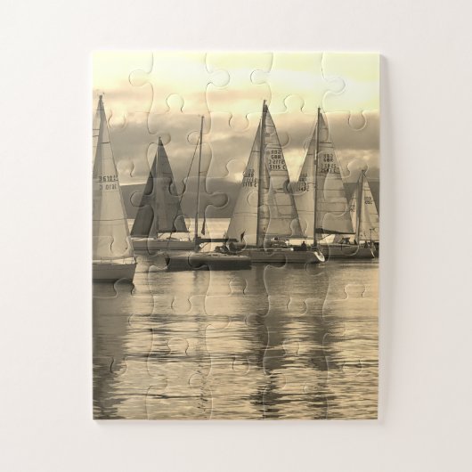 jachten in Rothesay Bay, Schotland. Legpuzzel (Verticaal)