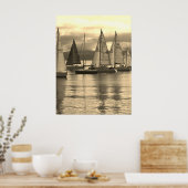 jachten in Rothesay Bay, Schotland. Poster (Keuken)