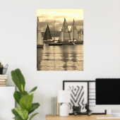 jachten in Rothesay Bay, Schotland. Poster (Thuiskantoor)