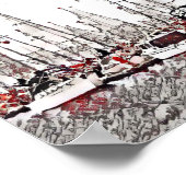 jachten in zwart-wit en rood poster (Hoek)