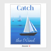 Jachten Onder Zeil, Vang de Wind Sticker (Vel)