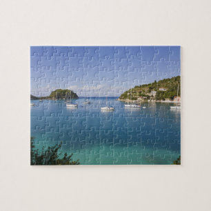 Jachten op de ankerplaats, Lakka, Paxos, Griekenla Legpuzzel