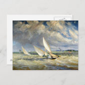 Jachten racen bij slecht weer briefkaart (Voorkant / Achterkant)
