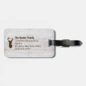 Jachthagelsticker op maat voor hertenjagers met ru bagagelabel (Achterkant horizontaal)