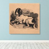  jachthond 1800s Honden Canvas Afdruk (Insitu (Houten vloer))