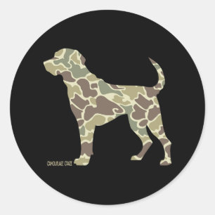 Jachthond Camouflage Camo Dog Labrador Hunting C Ronde Sticker