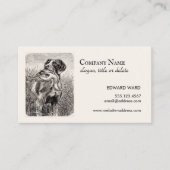 Jachthond en fazant visitekaartje (Voorkant)