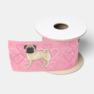 Jachthond Fawn Pug Cartoon Dweiltjes Met Hartjes P Lint
