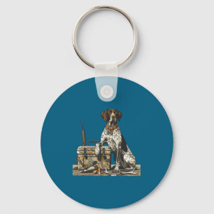 Jachthond Inter Bird Dog Eend Jager Camo Retrie Sleutelhanger