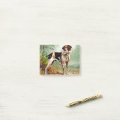 Jachthond met vogel in de mond post-it® notes (Op bureau)