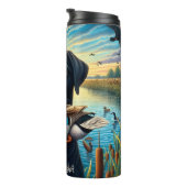 Jachthond met wilde eend thermosbeker (Geroteerd rechts)