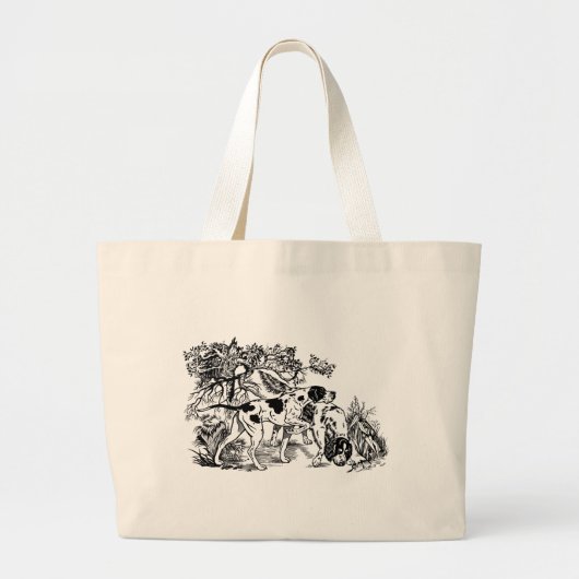 jachthonden grote tote bag (Voorkant)