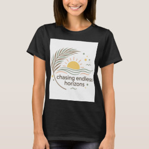 Jachtige Eindeloze Horizonten Sunset Beach T-shirt