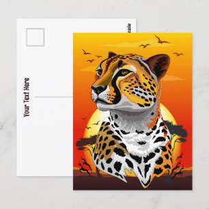 jachtluipaard briefkaart