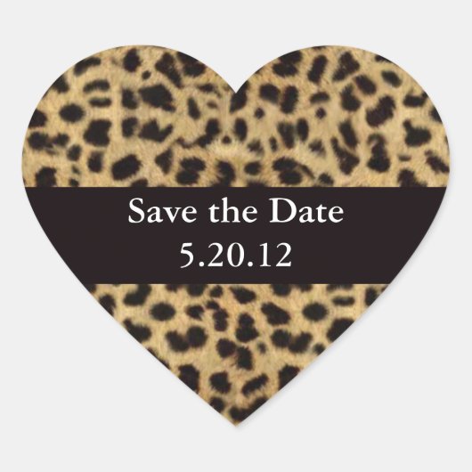 Jachtluipaard Hart Sticker (Voorkant)