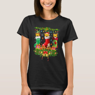 Jachtluipaard Kerst Soks X Mas Lichten Pyjama Matc T-shirt