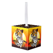 jachtluipaard kubus ornament (Achter hoekig)