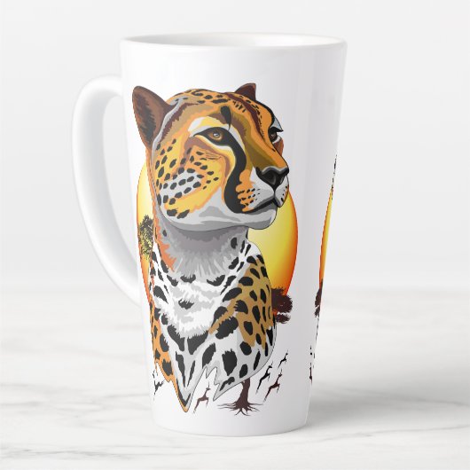 jachtluipaard latte mok (Linkerhoek)