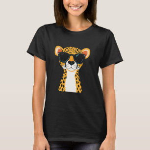 Jachtluipaard Met Zonnebril Cool Kat Stijl T-shirt