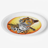 jachtluipaard papieren bordje (Gekanteld)