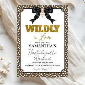 Jachtluipaardprint Verliefd Bachelorette-weekend Kaart