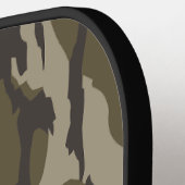 Jachtmeisje Camo Black Bow Ribbon Pickleball Paddle (Links Detail)
