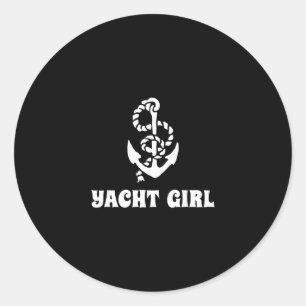 Jachtmeisje Jachtfeest Zeilboot Kapitein Cruise Ronde Sticker