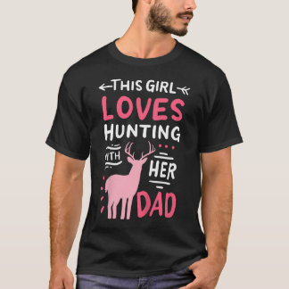 Jachtmeisje met haar vader Vaderdag T-shirt