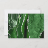 Jachtopaal Groen Zilveren Bruiloft RSVP Kaartje (Achterkant)
