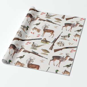 Jachtpatroon voor buitenliefhebbers cadeaupapier