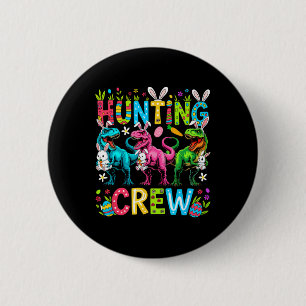 Jachtploeg Pasen Drie Schattige Konijnen T-rexen J Ronde Button 5,7 Cm