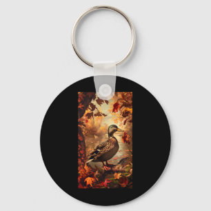 Jachtscène Mallard Duck Autumn Wildlife Natuur Sleutelhanger