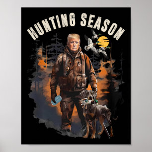 Jachtseizoen Camo Hunting Trump Duck Hunting Tru Poster