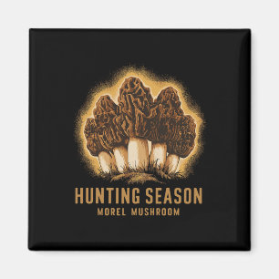 Jachtseizoen Funny Morel Mushroom Foraging Magneet
