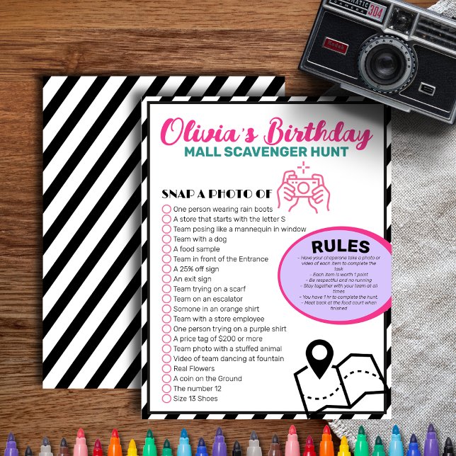 Jachtspel in winkelcentrum, verjaardagsfeestje voo (Creator heeft geüpload)