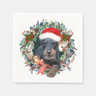 Jachtterriër,Prettig kerstfeest Servet