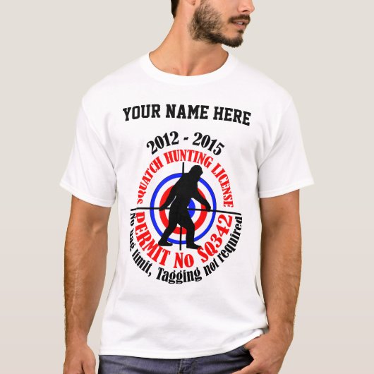 jachtvergunning t-shirt (Voorkant)