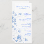 Jacinthes des bois - menu bleu (Devant / Derrière)