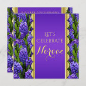 Jacinthes heureuses nobles de Norooz - invitation (Devant / Derrière)