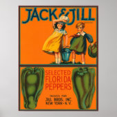 Jack and Jill Peppers  Crate Label Poster (Voorkant)