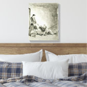 Jack bezoekt zijn moeder in het Bethlehem Hospital Canvas Afdruk (Insitu (Slaapkamer))