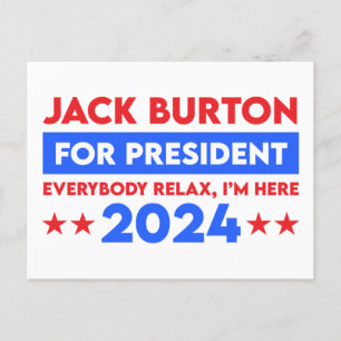 Jack Burton voor President 2024 Briefkaart